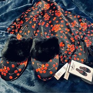 Victoria’s Secret cherry slippers size SMALL